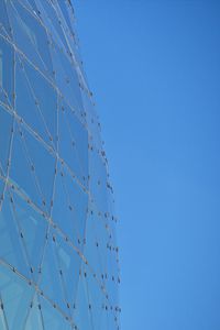 Preview wallpaper building, glass, lines, blue