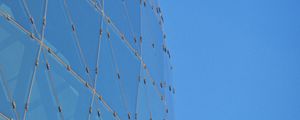 Preview wallpaper building, glass, lines, blue
