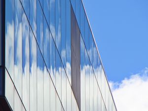 Preview wallpaper building, glass, reflection, sky, architecture