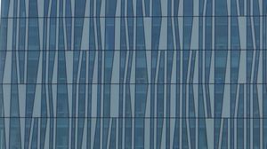 Preview wallpaper building, glass, shapes, lines, blue