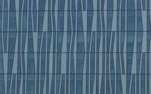 Preview wallpaper building, glass, shapes, lines, blue