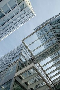 Preview wallpaper building, glass, windows, architecture, construction, bottom view