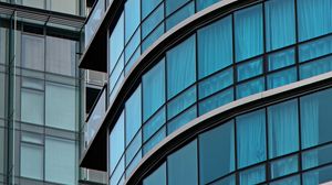 Preview wallpaper building, glass, windows, facade