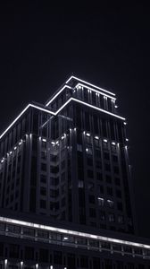 Preview wallpaper building, glow, night, backlight