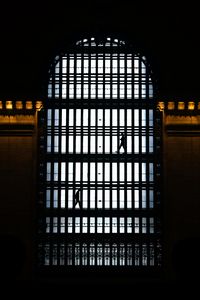 Preview wallpaper building, grid, silhouettes, dark