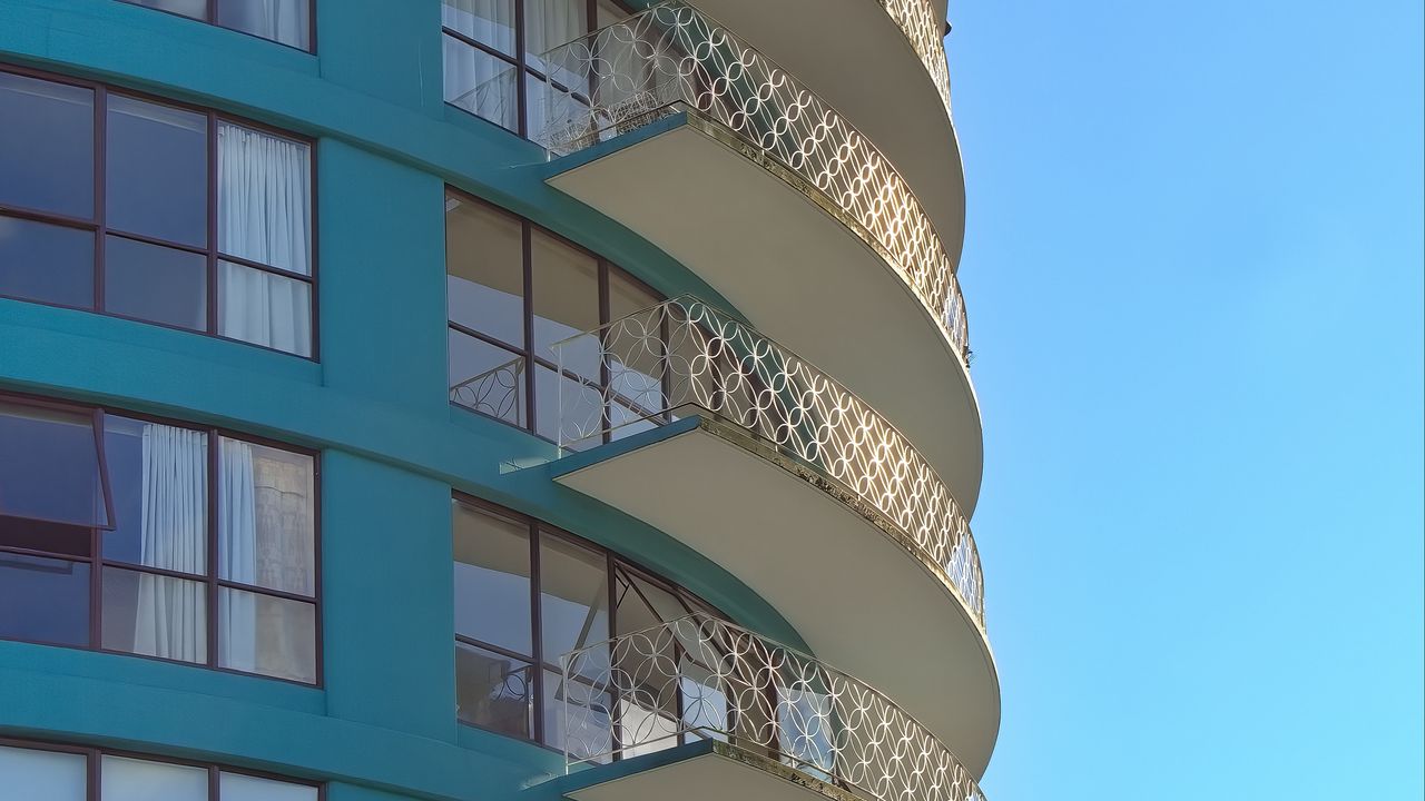 Wallpaper building, house, architecture, balconies, windows