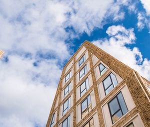 Preview wallpaper building, house, windows, architecture, sky, bottom view