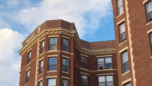 Preview wallpaper building, house, windows, facade, bricks