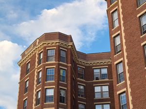 Preview wallpaper building, house, windows, facade, bricks