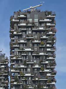 Preview wallpaper building, house, windows, plants, architecture