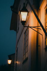 Preview wallpaper building, lantern, glow, evening