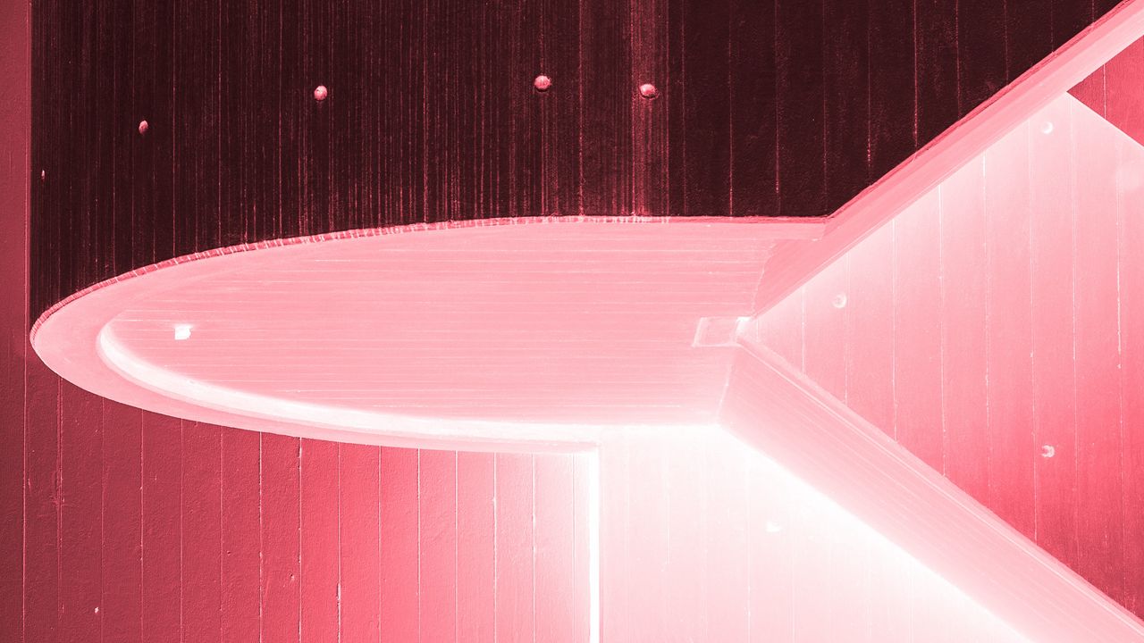 Wallpaper building, lighting, glow, pink