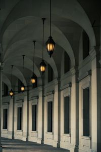 Preview wallpaper building, lights, columns, architecture