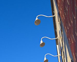 Preview wallpaper building, lights, sky, bottom view