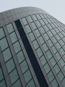 Preview wallpaper building, lines, facade, wave, architecture