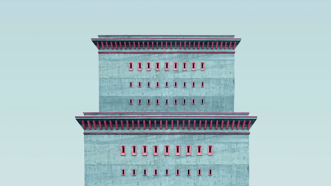 Wallpaper building, minimalism, architecture, tower