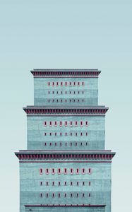 Preview wallpaper building, minimalism, architecture, tower