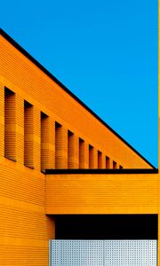 Preview wallpaper building, minimalism, architecture, orange