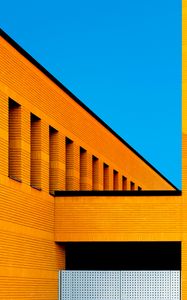 Preview wallpaper building, minimalism, architecture, orange