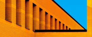 Preview wallpaper building, minimalism, architecture, orange