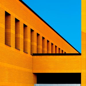 Preview wallpaper building, minimalism, architecture, orange