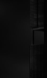 Preview wallpaper building, minimalism, bw, black, dark, architecture