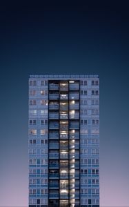 Preview wallpaper building, minimalism, sky