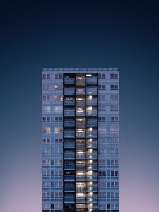 Preview wallpaper building, minimalism, sky