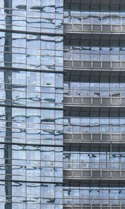 Preview wallpaper building, mirrored, balconies, architecture