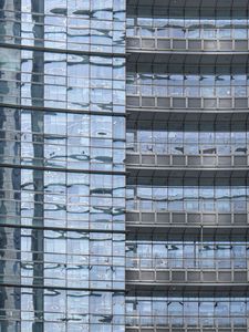 Preview wallpaper building, mirrored, balconies, architecture