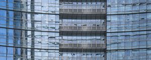 Preview wallpaper building, mirrored, balconies, architecture