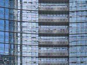 Preview wallpaper building, mirrored, balconies, architecture