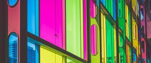 Preview wallpaper building, multicolored, windows