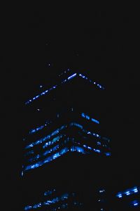 Preview wallpaper building, night, architecture, windows, light