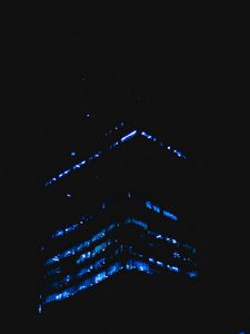 Preview wallpaper building, night, architecture, windows, light