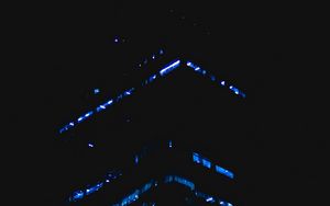 Preview wallpaper building, night, architecture, windows, light