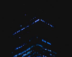 Preview wallpaper building, night, architecture, windows, light