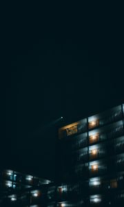 Preview wallpaper building, night, backlight, dark
