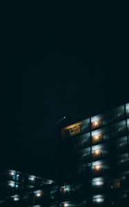 Preview wallpaper building, night, backlight, dark