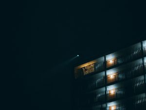 Preview wallpaper building, night, backlight, dark