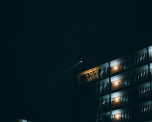 Preview wallpaper building, night, backlight, dark
