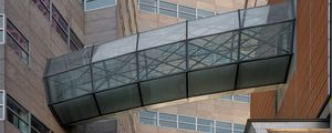 Preview wallpaper building, overhead passage, facade, edges