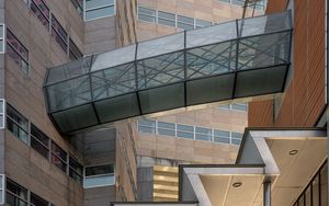 Preview wallpaper building, overhead passage, facade, edges
