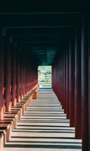 Preview wallpaper building, perspective, columns