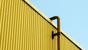 Preview wallpaper building, pipe, yellow, minimalism