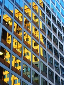 Preview wallpaper building, reflection, facade, glass