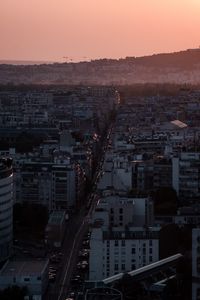 Preview wallpaper building, road, city, architecture, evening