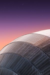 Preview wallpaper building, roof, architecture, night, starry sky