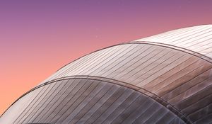 Preview wallpaper building, roof, architecture, night, starry sky