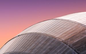 Preview wallpaper building, roof, architecture, night, starry sky